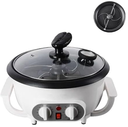 STDZQCWY Upgrade Coffee Roaster Machine for Home Use, 10-240°C Household Electric Coffee Bean Roaster with Timer, 1200W Roasting Machine, Peanut Bean Home Coffee Roaster