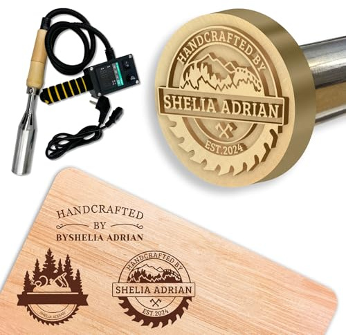 Custom Wood Branding Iron - Personalisiertes Logo Stempel Tool Kit, Holzverbrennung & Metallstempel für Holzbearbeitung, Leder, Handgefertigte Design Hochzeiten & Personalisiertes Geschenk