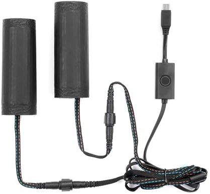 KEMIMOTO Motorrad Heizgriffe, 5-Stufig Einstellbare Typ-C Lenkerheizung, IP67 wasserdichte Heizpads für 22mm Motorradlenke