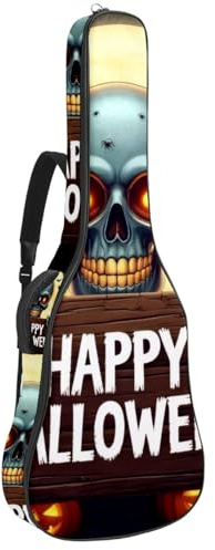 KengjuTesu 43 Zoll Akustikgitarre Softcase mit Rucksackgurt und 2 Taschen Little Puppy Purple No Padding Rucksack Wasserdicht Oxford Tuch Bassgitarre Gigbag für Konzertgitarre, Mehrfarbig 9