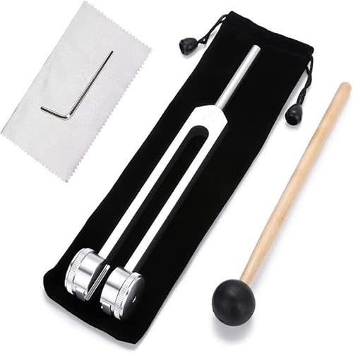 Lenvia 128Hz HeilInstrument Stimmgabel für Therapie, Aluminiumlegierung, präzise Frequenzen, inkl. Silikonhammer, für Klang- und Chakra-Therapie, Anti-Stress
