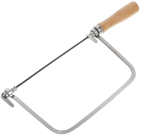 Sewroro 1 Ensemble Scie à Fretter avec Manche Ergonomique Outil de Sculpture Précision pour Cadre Acier U pour Créations Détaillées avec Lames Incluses