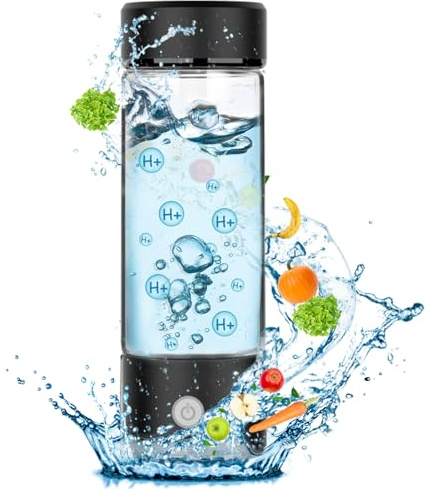 Generador de botellas de agua de hidrógeno, portátil, recargable, agua de hidrógeno, máquina ionizadora de agua de hidrógeno, con tecnología SPE/PEM, para el hogar, oficina, viajes, fitness, beber