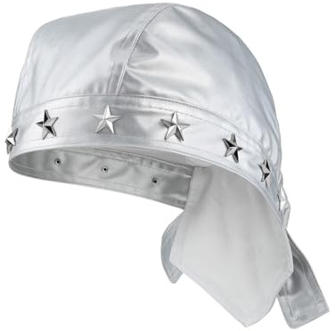 Eigso Bandana Argenté pour Cyclisme Casquette de Motard en Cuir Vintage pour Costumes de Moto