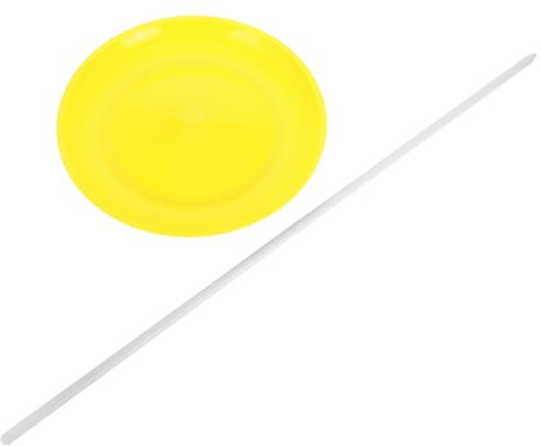 WESIEVYA Set Professionale di Piastra Rotante per Giocoleria con Bastone in Plastica, Attrezzatura Leggera per Spettacoli Acrobatici e Performance da Circo, Kit Versatile per Principianti