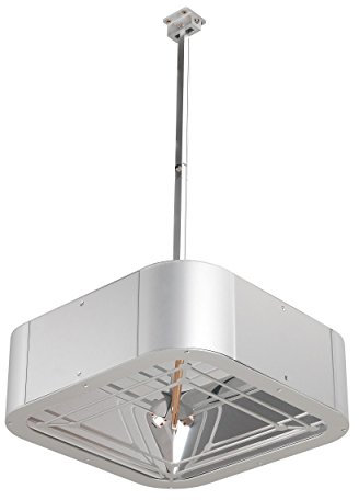 Heat Outdoors Shadow Pendant Patio Heater - 2.0 kW Stylish Hanging Fixed Outdoor Heater - Waterproof Ceiling Mountable Heating Unit with Remote Control, Parabolic Reflector and Safety Guard