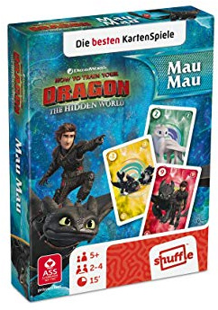 Ass Altenburger 22505005 Dragons - Drachenzähmen leicht gemacht 3 - Mau Mau (Kartenspiel)