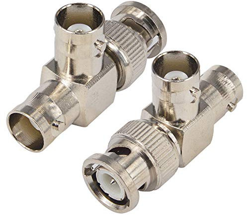 YILIANDUO 3-Ways BNC Adapter BNC Female to Dual Female T-type Video Splitter Connector for Scanner Camera Ham Radio Antenna Pack of 2