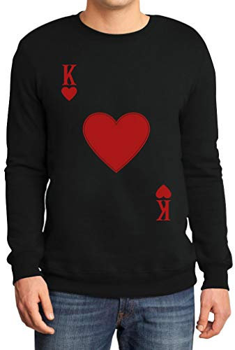 Karneval & Faschings Kartenspiel Kostüm Karte King Sweatshirt Large Schwarz
