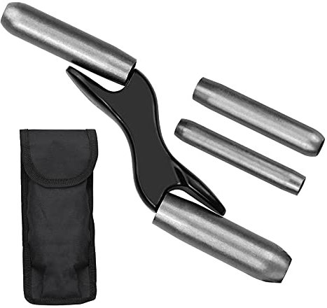 5 Pcs Interchangeable Brick Jointer Steel Barrel Bricklaying Jointer, Brick Jointer Trowel, Hardened Steel Brick Jointer Tool with Cloth Bag for Bricklayers, Masonry - 4 Sizes 1/2, 5/8, 3/4, 7/8