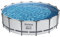 Bestway Steel Pro MAX Frame Pool Komplett-Set mit Filterpumpe Ø 457 x 107 cm, lichtgrau, rund