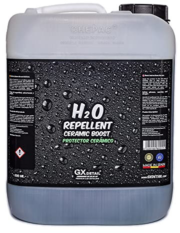 GxDetail Repelente Hidrófugo para Carrocería y Cristales 5 Litros – Protección Avanzada contra Agua y Suciedad – Efecto Hidrofóbico y Antilluvia – Fácil Aplicación y Durabilidad Asegurada.