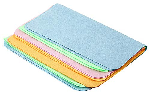 Lot de 5 chiffons de nettoyage en fibre fine pour lunettes et objectifs d'appareil photo