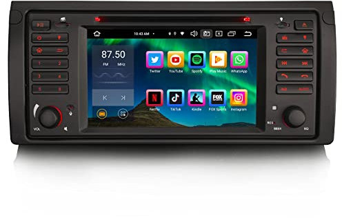 Erisin 7 Pollici 8-Core 4GB RAM 64GB ROM Android 12 Autoradio Bluetooth Lettore CD per BMW X5 E53 Supporto GPS Navigazion CarPlay Android Auto DSP DAB+ WiFi OBD2 4G FM Radio RDS USB DVB-T2 TPMS