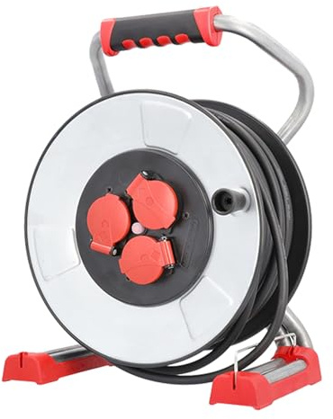 BACHMANN Avvolgicavo professionale IronCoat 3xCEE7/3 H07RN-F 3G1,5mm² 40m