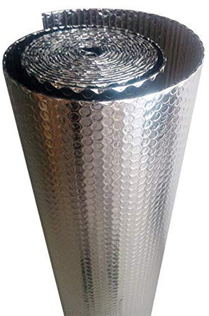 Isolierfolie Dämmfolie Beidseitig Beschicht Aluminisierte Luftpolsterfolie Thermofolie Heizkörper Reflexionsfolie Isolierungsfolie Wärmehaltung Wärmedämmung für Dach, Dachboden, Geflügelstall (Size :