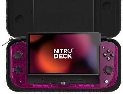 CRKD Nitro Deck Limited Edition with Carry Case - Professional Handheld Deck with Zero Stick Drift for Nintendo Switch and Switch OLED (Crystal Pink - Crystal Collection)
