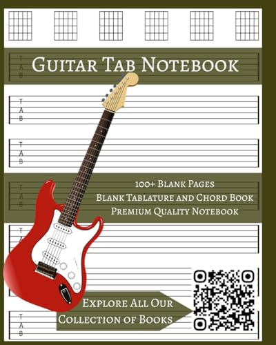 Guitar Tab Notebook: Your Melody, Your Masterpiece: Blank Tablature Book for Guitar Enthusiasts, Musicians, Teachers, and Students