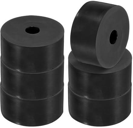 PATIKIL Distanziatore Gomma Multiuso, 6Pz 2.4Od 0.59Id 1.2 Spessore, Rondelle Neoprene Antivibranti Isolamento, Ammortizzatori Gomma, Distanziali Bulloni, Accessori Auto