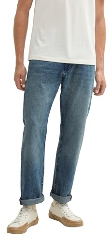 TOM TAILOR Denim Jeans da Uomo Loose Straight Fit, 10127 - Denim Blu inchiostrato, 30W x 34L