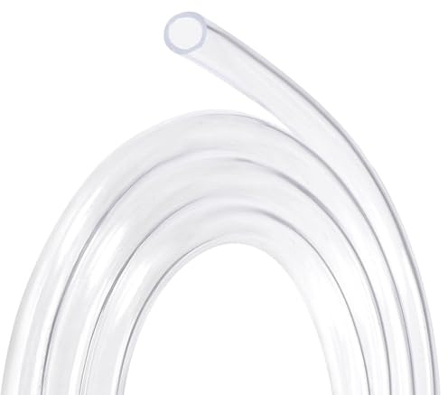TA-VIGOR 8mm ID 10mm OD PVC Clear Vinyl Tubing, 1M Length Plastic Tube, Food Grade Flexible Water Pipe for Transfer Water, Oil, Air, Garden Irrigation, Water Hose, Fish Tank, Aquarium
