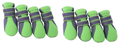BESPORTBLE 2stücke Hundeschuhe Für Kleine Hunde rutschfeste Sohle Atmungsaktives Mesh Einfach Auszuziehen Für Outdoor-aktivitäten Und Hundesport Grün s