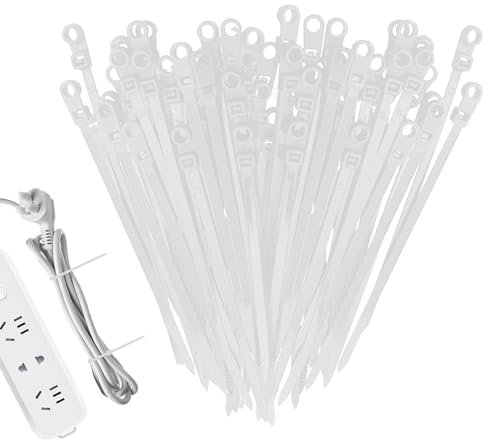 XIAOXIAOYU Bridas reutilizables, bridas reutilizables para uso intensivo, 100 bridas desmontables, bridas multiusos, cable de nailon con alta