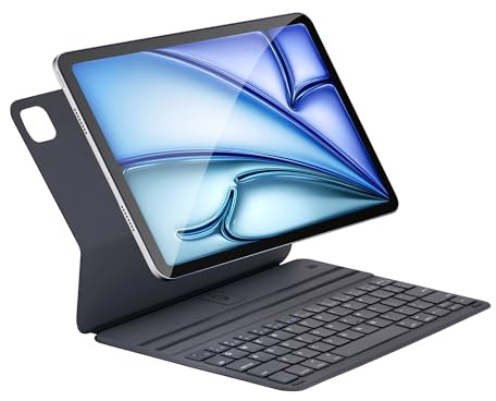 Synchro Bands Smart Keyboard Folio for iPad 10th Generation 2022, Magnetic iPad Keyboard Case with Two Viewing Angles, QWERTY US English, Front Back Protection (Grey)