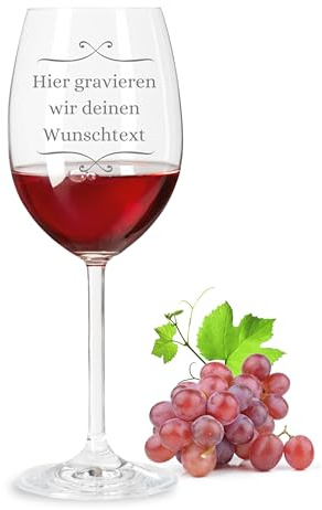 VILLA ROSA LOTTA - Leonardo Daily Weinglas mit personalisiertem Text Geschenk zum Geburtstag, Vatertag, Muttertag oder Weihnachten