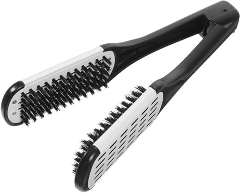 Beaupretty Cepillo De Pinza En Forma De V Para Peinar El Cabello Alisador De Pelo Con Cerdas De Doble Cara Para Un Acabado
