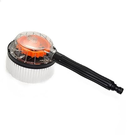 FUNOMOCYA Spazzola Rotante Automatica per Lavaggio Auto Flusso d'Acqua, Setole Morbide e Manico Lungo Pulizia Auto Efficiente