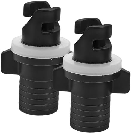 Toddmomy 2pcs Inflatable Boat Air Pump Adapter Valve Plug Swivel Hose Connector Accessory for Kayak Paddle Board Surfboard Pump Replacement for Travel Inflatables