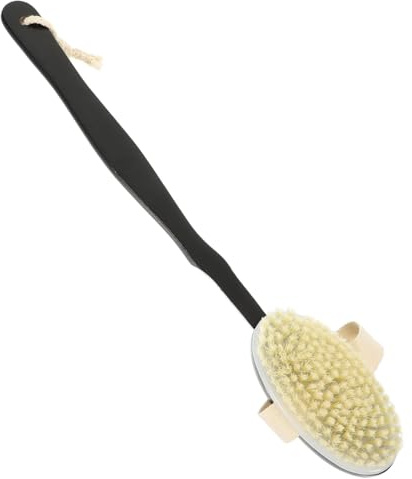 WOFASHPURET Rückenbürste Dusche mit Gebogenem Griff 41cm Abnehmbare Nylonborsten Bade und Körperbürste für Sanfte Reinigung und Massage Sicher Langlebig Bad und Wellnesszubehör