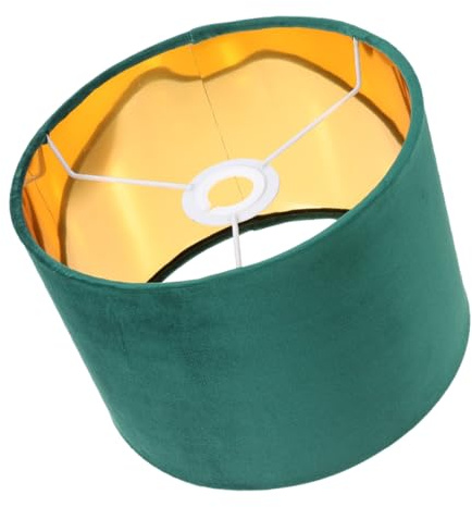NUOBESTY Lampenschirm E27 Goldener Eleganter mit Gold Stoff Lampen aus Schlichter Innenbeschichtung Feine Verarbeitung und Augenschutz Geeignet für Wohnzimmer