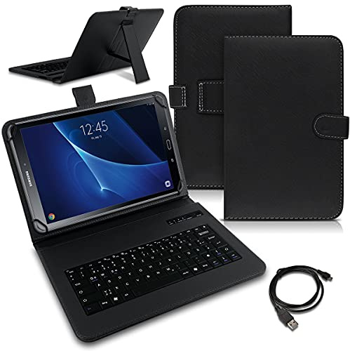 Tablet Hülle kompatibel für Samsung Galaxy Tab A6 10.1 2016 Tasche Tastatur Bluetooth Keyboard QWERTZ Schutzhülle Cover Standfunktion Schutz Case