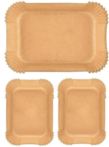 iPobie 150 Piezas Papel Freidora Aire,Papel para Freidora de Aire Rectangular,Pergamino Desechable papel Airfryer.(100PCS 5.2L+ 50PCS 10.4L)