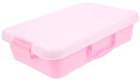 FUNOMOCYA Portable Outdoor Sand Tray with Handle and Lid Small Reusable Abs Sand Box for Boys and Versatile Storage for Sandbox and Craft Supplies