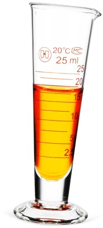 Alipis Glass Measuring Cup Graduated Cylinder Laboratory Liquid Measure Tool Heat Resistant Transparent Small Beaker for Accurate Multi-use Measurement
