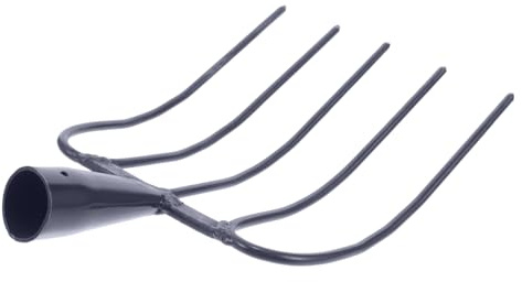 Gatuida Forca Per Letame in Ferro Multifunzionale, Forcone Agricolo Portatile Per Manutenzione Prati Rurali, Utensile Resistente e Duraturo Per Gestione Erba e Rifiuti Agricoli