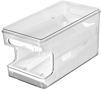UKCOCO Organizador para Huevos de Doble Capa Apilable Diseño Transparente y Fácil Acceso, Caja de Almacenamiento para Refrigerador y Cocina