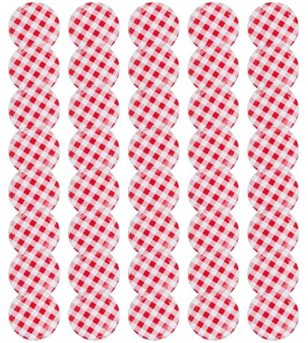 Coperchi per conserve 40 pezzi 66 mm/2, 6 pollici Sigillanti coperchi per barattoli di vetro in ferro Forniture per conserve a decorativi sicuri per barattoli di vetro per marmellata di frutta