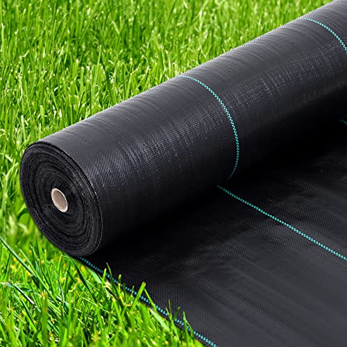 ExploreHorizon 6ft X 300ft Weed Barrier Landscape Fabric Heavy Duty, Premium 3.2oz Ground Cover Weed Block Gardening Mat, Easy Setup & Superior Weed Control, for Erosion Control, Weed Barrier