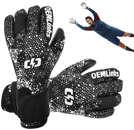 Guantes de portero de fútbol, cómodos, de alto rendimiento, reutilizables, transpirables, guantes de portero para niños, niñas, adultos, adolescentes, familiares y amigos