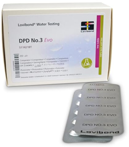 DPD 3 EVO Photometer Tabletten - Lovibond Tintometer Reagenztabletten für Gesamtchlor - EVO Green Chemistry - Für Scuba II + 3s & Photometer (250 Stück)
