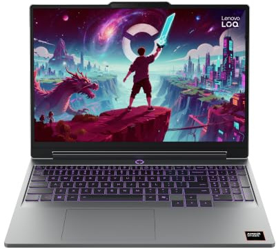 Lenovo LOQ Gaming AI Laptop | 15.3 WUXGA 165Hz Display | AMD Ryzen 7 250 | 16GB RAM | 1TB SSD | NVIDIA GeForce RTX 5060 | Windows 11 | QWERTZ | Grau | 3 Monate GamePass