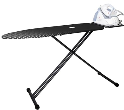 Di4 Tabla de Planchar Press Vivo, Superficie de Planchado 120x45cm, Altura Regulable, Plegable, Funda Resistente Algodón, Ergonómica, Soporte para Planchas y Centros de Planchado
