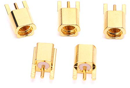 MMCX Buchsenstecker, Leiterplattenmontage mit Lötverbindung, gerade, vergoldet, 3-polig, Bananenkabelstecker, Stecker, Schraube, Lötzinn, Lautsprecherbox, Adapter, Buchse, Kabel, Pigtail Kabel, Router