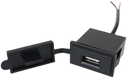 Enchufe USB individual de 12 V-24 V para encendedor de cigarrillos, adaptador seguro de 5 V 2.4 A con panel impermeable, convertidor de toma de corriente, cargador de coche para secador de pelo