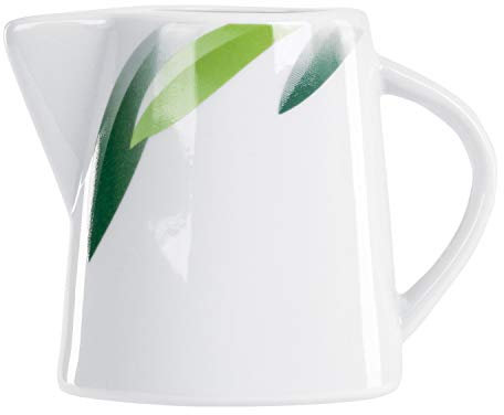 VAN WELL Siena Pot à Lait en Porcelaine élégante Vert à Feuilles 220 ML