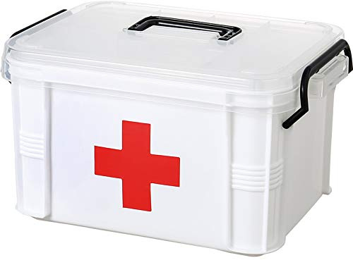 lliang Caja de Almacenamiento Botón de Primeros Auxilios Impermeable Caja de Almacenamiento de plástico portátil al Aire Libre Viaje Coche de Viaje de la Seguridad Kits de Emergencia Kits médicos